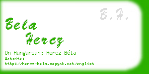 bela hercz business card